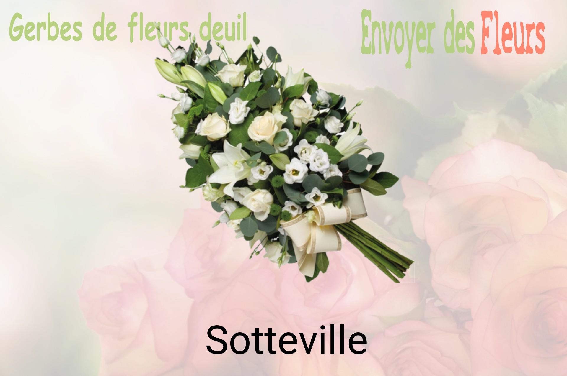 Gerbe de fleurs de deuil livrée à Sotteville